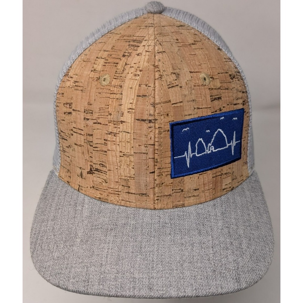 The Heartbeat Brand Cabo Mexico Trucker Hat Baseball Cap Cork Mesh VTG